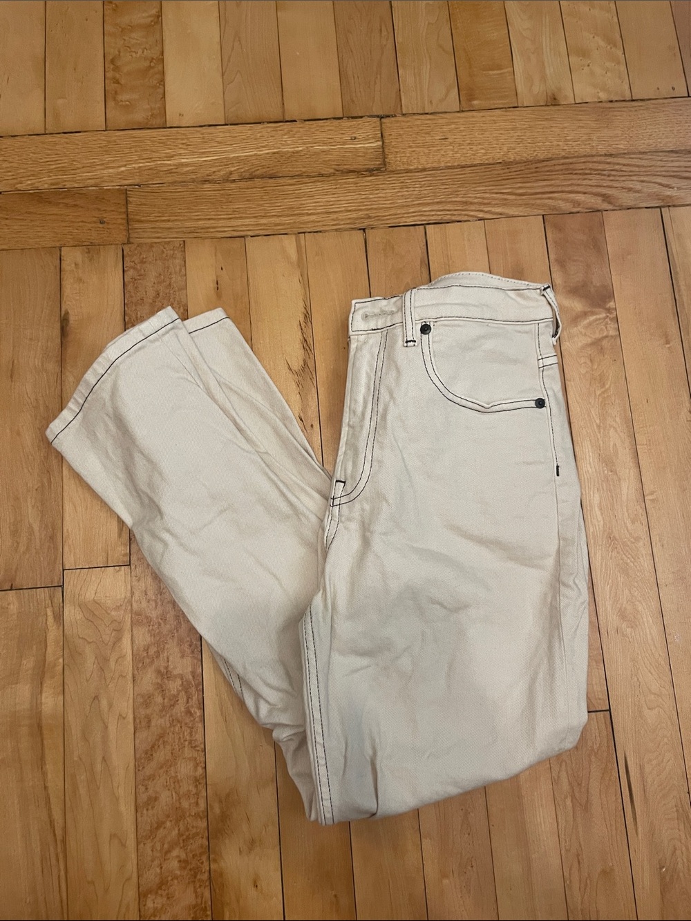 Everlane Women's Cream Straight Jeans